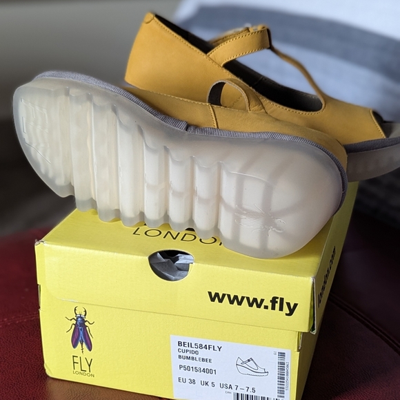 Fly London Yellow Women's Shoes - Picture 4 of 7